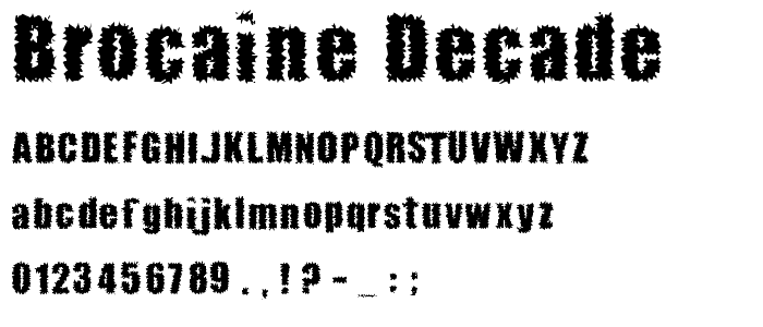 Brocaine Decade font